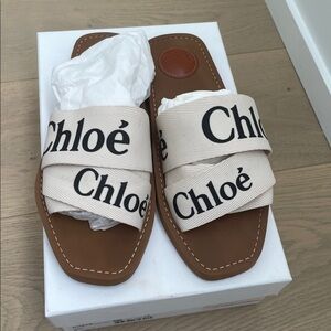 Chloe woody canvas sandals
